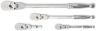 GEARWRENCH 4 Piece 1/4", 3/8"1/2" Drive 120XP„Flex Head Ratchet Set81230P