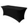 Obstal Spandex Table Cover 6ft Fitted Tablecloth Rectangular, Black