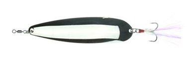 Nichols Lures Lake Fork Flutter Spoon, Silver Chrome, 5"/1 1/8 oz