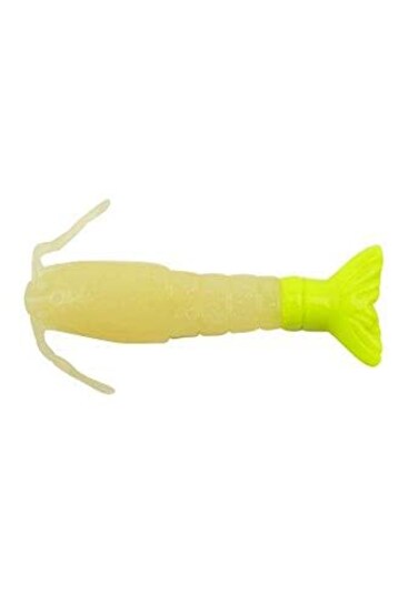 Berkley Gulp! Shrimp, 4" ,4 Count, Glow/Chartreuse