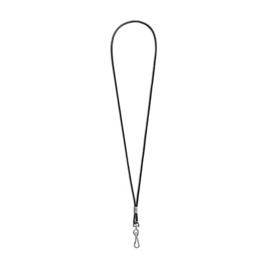 Staples ID Badge Lanyards, Black, 12-Pack, Durable Nylon