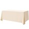 Surmente 90x132 Inch Ivory Tablecloth for 6-8 Foot Rectangle Tables