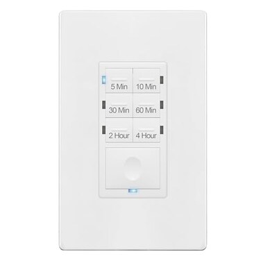 ENERLITES 4-Hour Neutral Countdown Timer Switch for Exhaust Fans