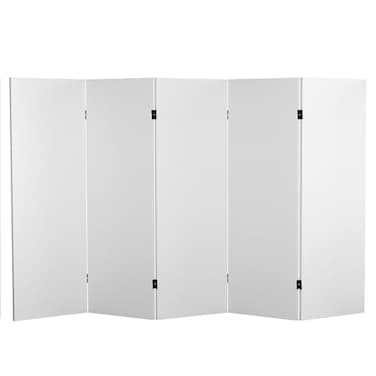 Red Lantern 4 ft. Short Do It Yourself Canvas Folding Screen - 5 Panel