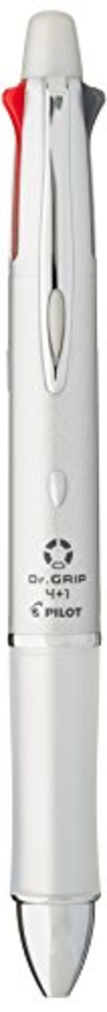 Pilot Mult Function Pen Dr. Grip 41, 0.7mm Acro Ink Ballpoint Pen, 0.5mm Mechanical Pencil, Silver ,BKHDF1SF-SP