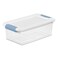 Sterilite 24-Pack Latching Box, Under Bed Storage Bins with Lids, Clear Plastic, 6 Quart - Heavy-Duty Organizing Containers for Closet, Bathroom, and Office