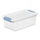 Sterilite 24-Pack Latching Box, Under Bed Storage Bins with Lids, Clear Plastic, 6 Quart - Heavy-Duty Organizing Containers for Closet, Bathroom, and Office