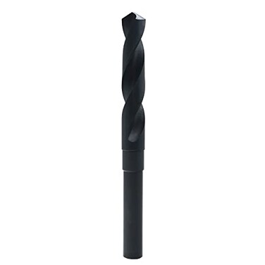 MAXTOOL 19/32" Silver and Deming Drill Bits HSS M2 SD Drill Bits Prentice Twist Drills Black Oxide 1/2" Reduced Shank 6" OAL; SD02B00R038