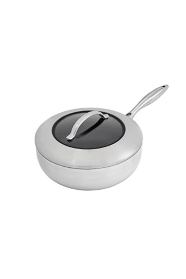 Scanpan - 65082600 Scanpan CTX Covered Deep Saut¨ Pan, 4 Quart, Silver