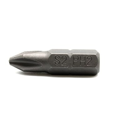 TEMO 50p PH2 Phillips 1" Long Screwdriver Insert Bit, Impact Ready S2 Steel