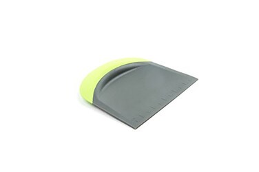 Fox Run Dough and Bowl Scraper, 4.75" Flat Edge Bench Scraper, Green