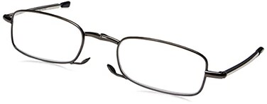 Foster Grant Men's Gideon Rectangular Reading Glasses,Black,48 mm/2.00