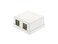 Networx2-Port Ethernet Keystone Jack Surface Mount Box, Unloaded, White
