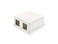 Networx2-Port Ethernet Keystone Jack Surface Mount Box, Unloaded, White