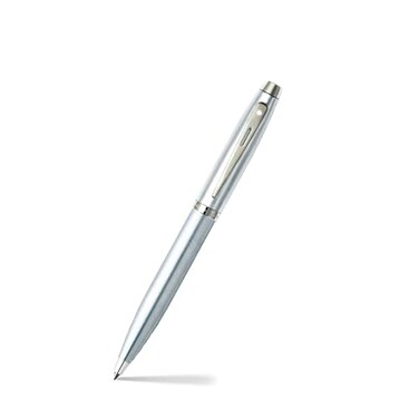 Sheaffer 100 Brushed Chrome Ballpoint Pen with Chrome Trim
