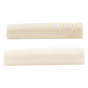 Musiclily Basic Bone 12-String Acoustic Guitar Nut 49x6x9.2/8.7mm 2Pcs