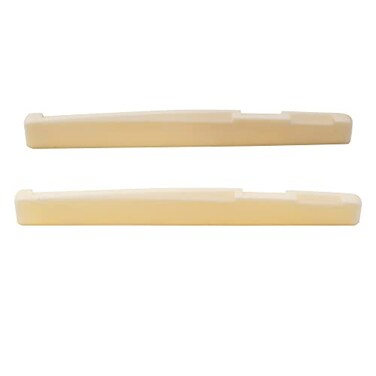 Musiclily Basic Compensated Bone Acoustic Guitar Saddle DJ-14 72x3x9mm 2Pcs