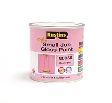 Rustins Quick Dry Small Job Paint Gloss Candy Pink 250ml8.5 Fl. Oz.