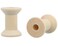 CleverDelights 1 1/8" x 7/8" Wood Spools - 25 Pack - Empty Craft Spools