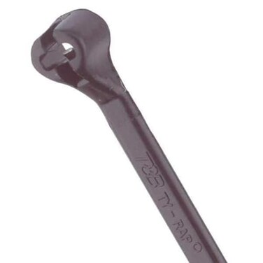 ThomasBetts Ty-Rap Cable Tie, 4 in L, 5/8 in Max Bundle Dia., Black, Nylon 6/6, 18 lb Strength, 100 PK TY523MX - 1 Each