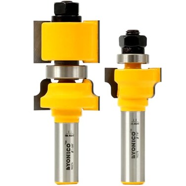 YONICO Router Bits Window Sash Set 2 Bit Ogee 1/2-Inch Shank 18227