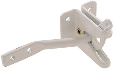Hardware Essentials 852756 Universal Gate Latch, Steel, White Finish, 1 Piece