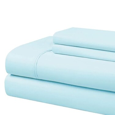 Cathay Home Twin Sheet Set, Ultra-Soft Microfiber Bed Sheets, Aqua
