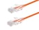 Monoprice Cat6 6in Orange Component Level Patch Cable UTP 28AWG 550MHz Pure Bare Copper Snagless RJ45 SlimRun Series Ethernet Cable
