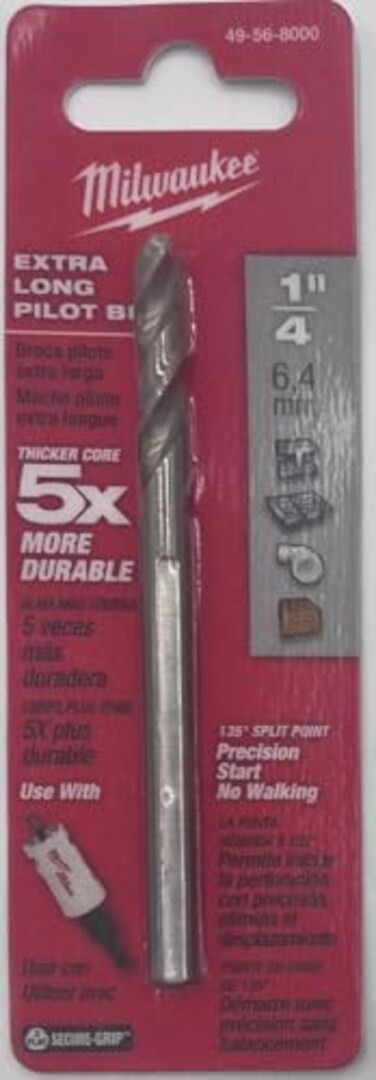 Milwaukee 49-56-8000 Hole Saw Arbor Pilot Drill