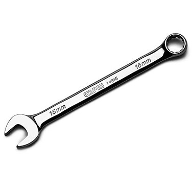 Capri Tools 15 mm Combination Wrench, 12 Point, Metric, Chrome ,1-1315