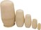 MAGIKON Nesting Doll Set, 5Pcs Unpainted Wooden 5in Stacking Dolls