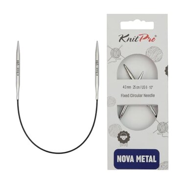 KnitPro Nova Fixed Circular Needles 10" ,25cmUS Size 6 ,4mm