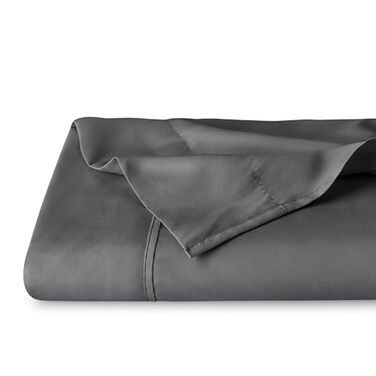 Bare Home Flat Top Sheet 1800 Ultra-Soft ,Queen, Grey