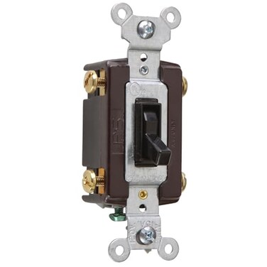 PassSeymour Legrand 15 Amp 4-Way Residential Toggle Light Switch, Black 1 Pack