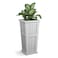 Mayne Cape Cod 32in Self-Watering Tall Square Planter, White