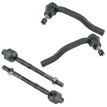 TRQ Inner and Outer Driver and Passenger Side Tie Rod Set 4 Piece