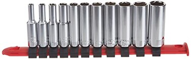 CRAFTSMAN Socket Set, Metric, 1/4" Drive, 6 Pt., 11Piece ,CMMT12051