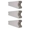 SAFTRON 19.5 x 3.8 Inch Polypropylene Pool Ladder Step Rungs, Gray ,3 Pack
