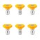 Podoy 6 Pack Yellow 15° Pressure Washer Tips, 1/4" Quick Connect, Orifice 3.0