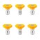 Podoy 6 Pack Yellow 15° Pressure Washer Tips, 1/4" Quick Connect, Orifice 3.0