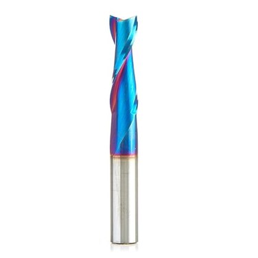 Amana Tool Spektra Extreme Tool Life Coated Solid Carbide Spiral Plunge Router Bit, 46320-K, 3/8 Dia x 1-1/4 CH x 3/8 Shank 3 Inch Long Up-Cut