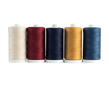 Connecting Threads 100% Cotton Thread Sets - 1200 Yard Spools ,Set of 5 - Old Glory