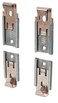 CRL Nickel Plated Adjustable Mirror Clip set for 1/4 in ,6 mmStraight Edge Glass - Package