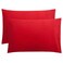 FLXXIE 2-Pack Microfiber Queen Pillow Cases, Envelope Closure, Red