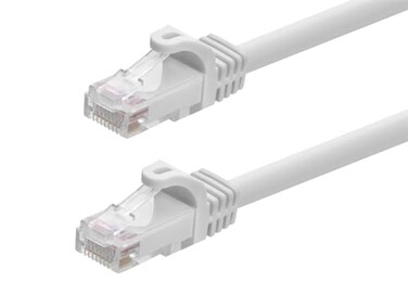 Monoprice Cat6 Ethernet Patch Cable - Snagless RJ45, 24AWG Stranded Pure Bare Copper Wire, 550Mhz, UTP, 3 Feet, White - Flexboot Series