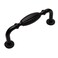 Cosmas 10 Pack 7119FB Flat Black Ribbed Pull 3 Inch Hole Centers