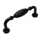 Cosmas 10 Pack 7119FB Flat Black Ribbed Pull 3 Inch Hole Centers