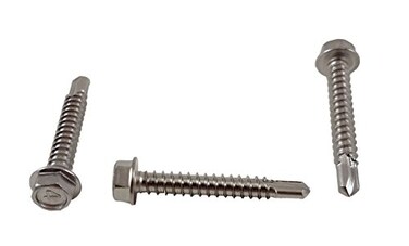 Chenango Supply12 x 1-1/2" Stainless Hex Washer Head Tek Screws