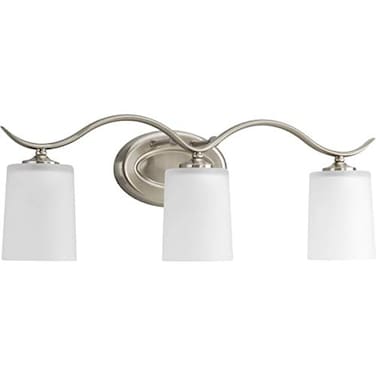 Progress Lighting Inspire 3-Light Bath Vanity Light, Brushed Nickel