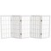 Red Lantern 2 ft. Short Desktop Window Pane Shoji Screen - White - 5 Panels
